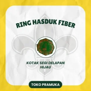 Ring Hasduk Fiber - Kotak Segi Delapan Hijau