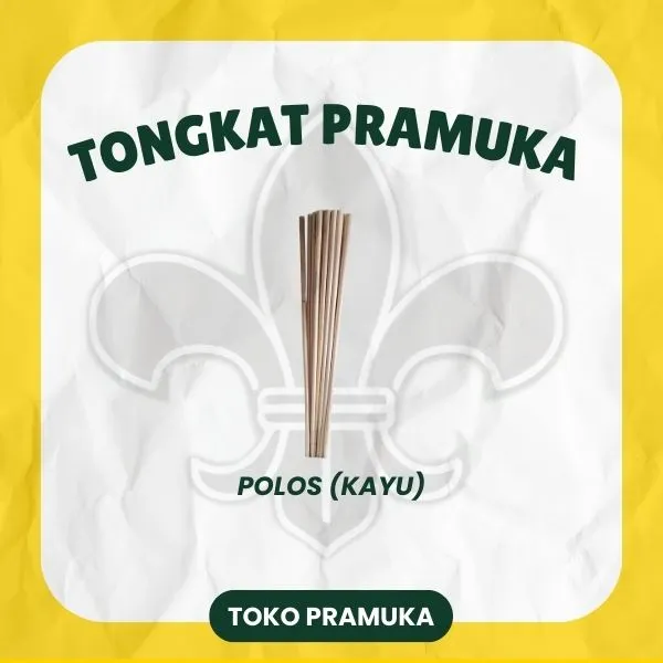 Tongkat Pramuka - Polos (Kayu)